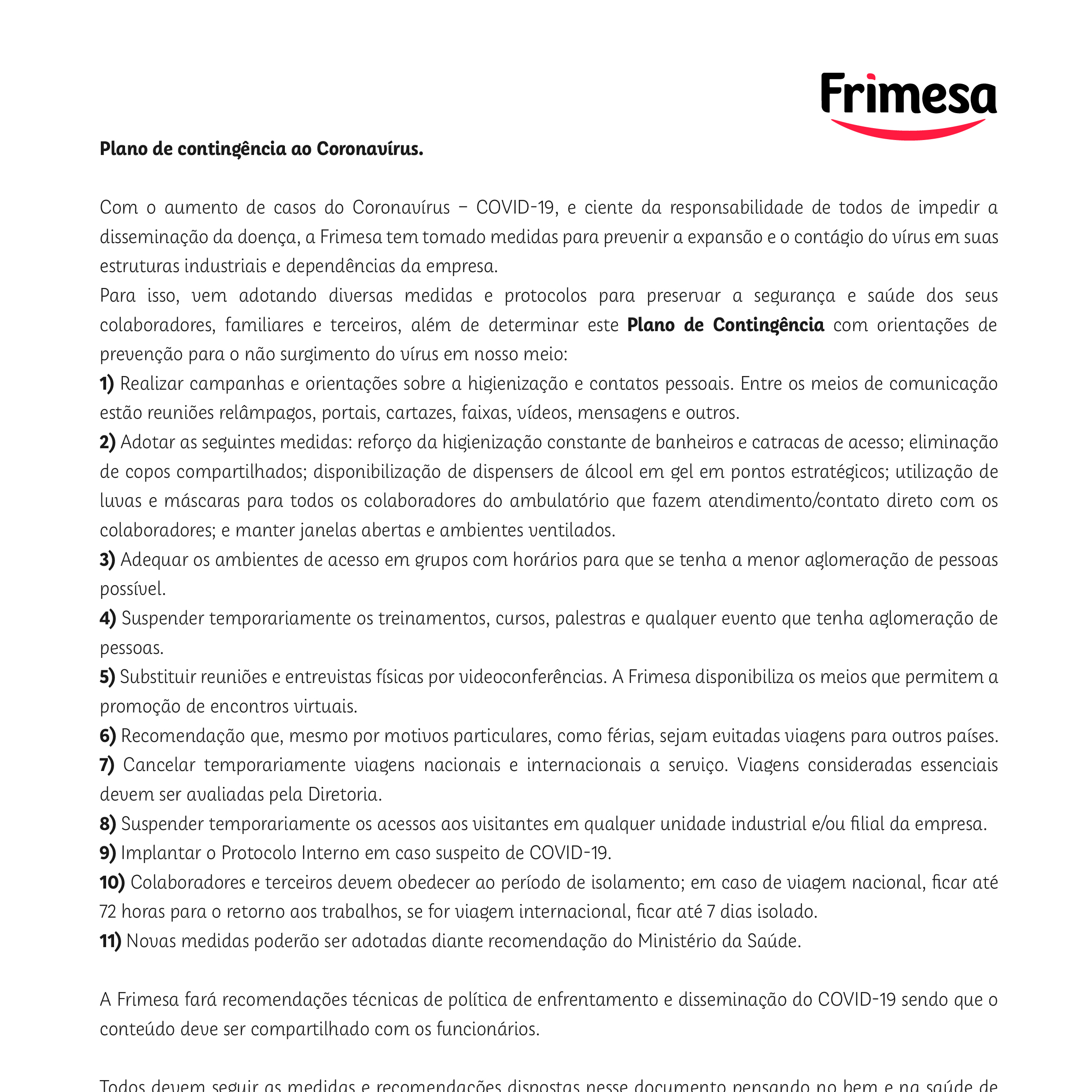 Prevenção interna ao Coronavírus