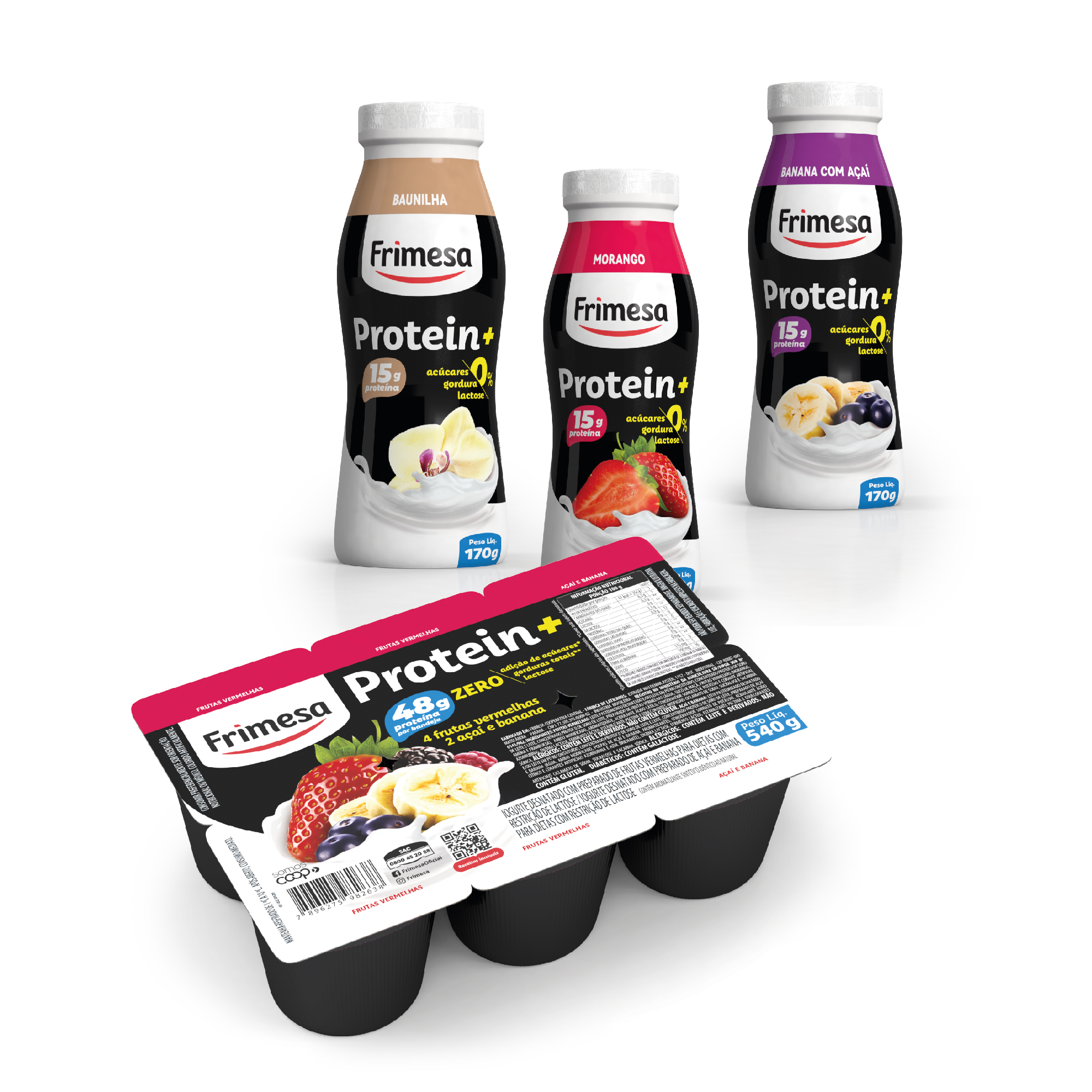Frimesa lança iogurtes proteicos