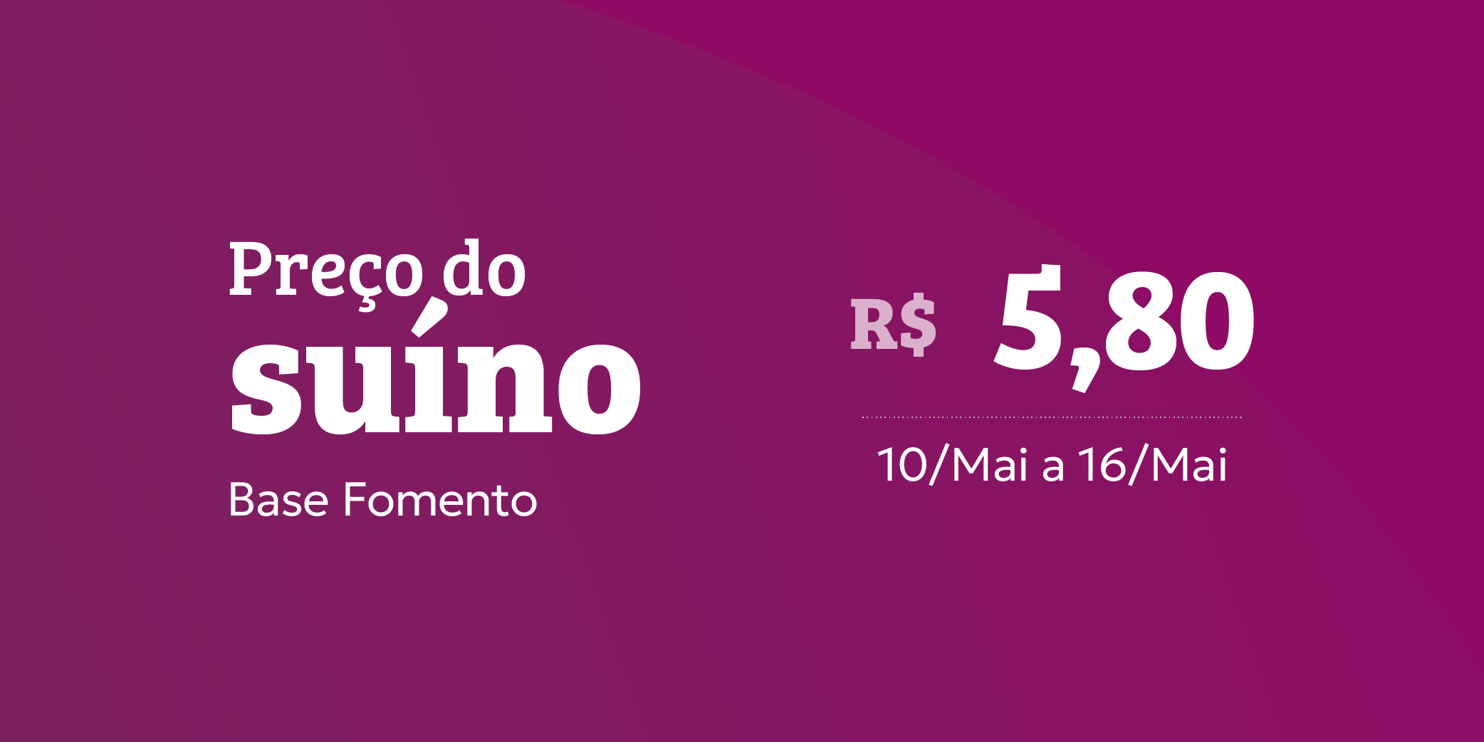 Preço do suíno