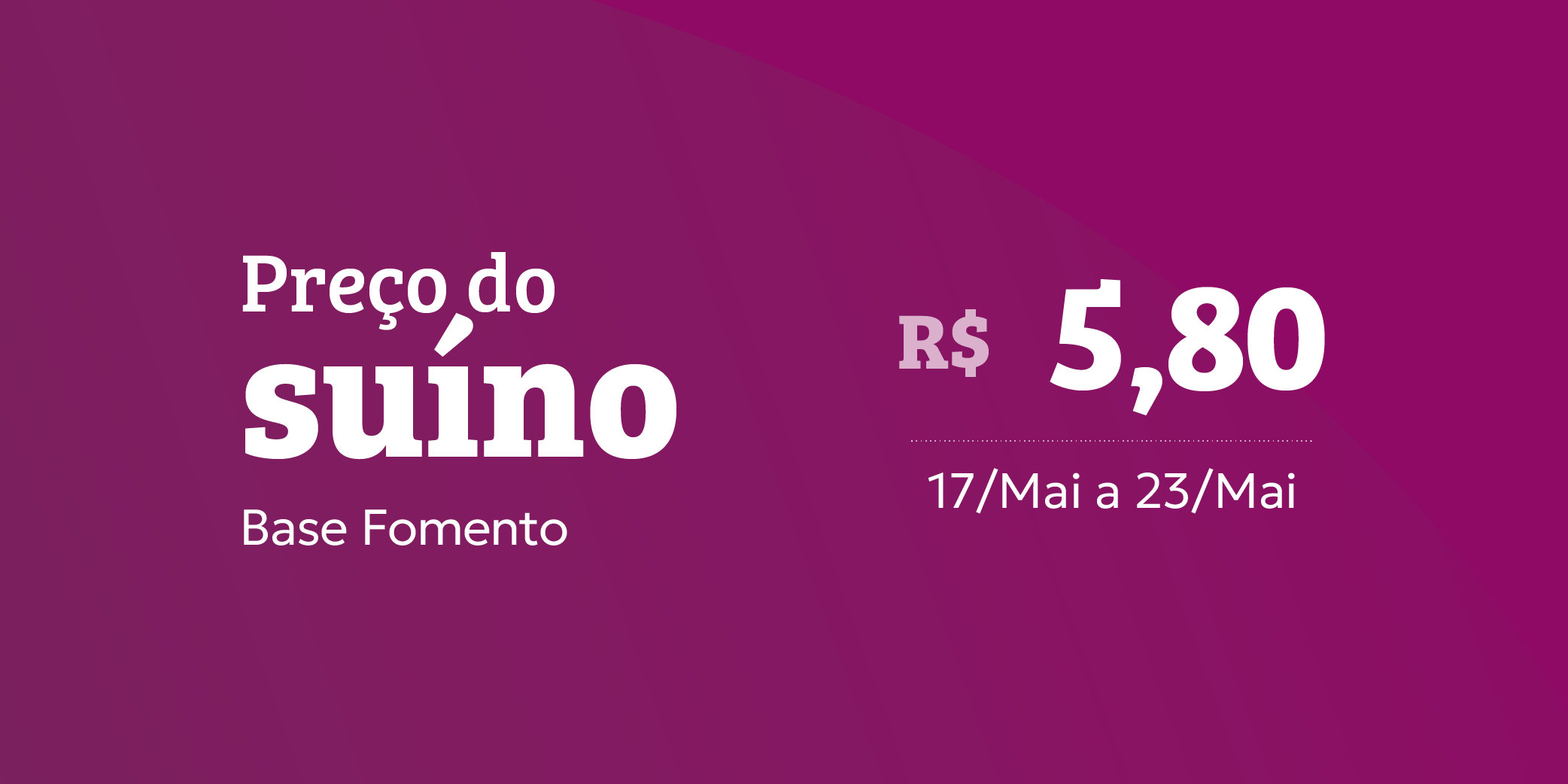 Preço do suíno