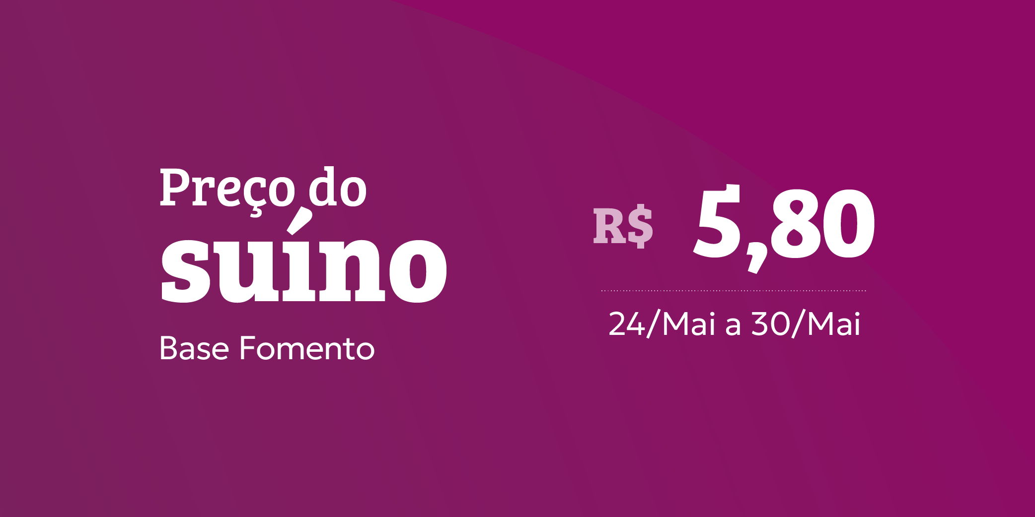 Preço do suíno