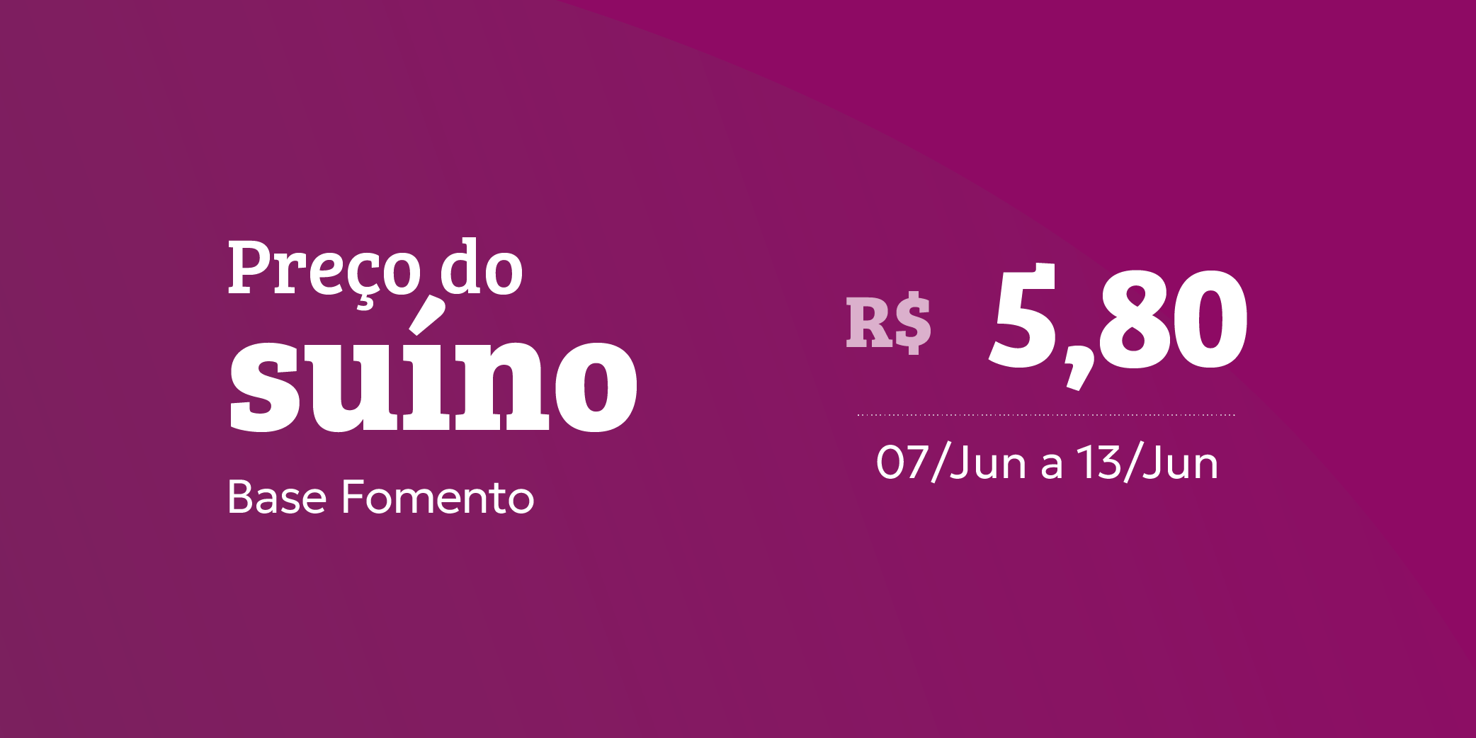 Preço do suíno