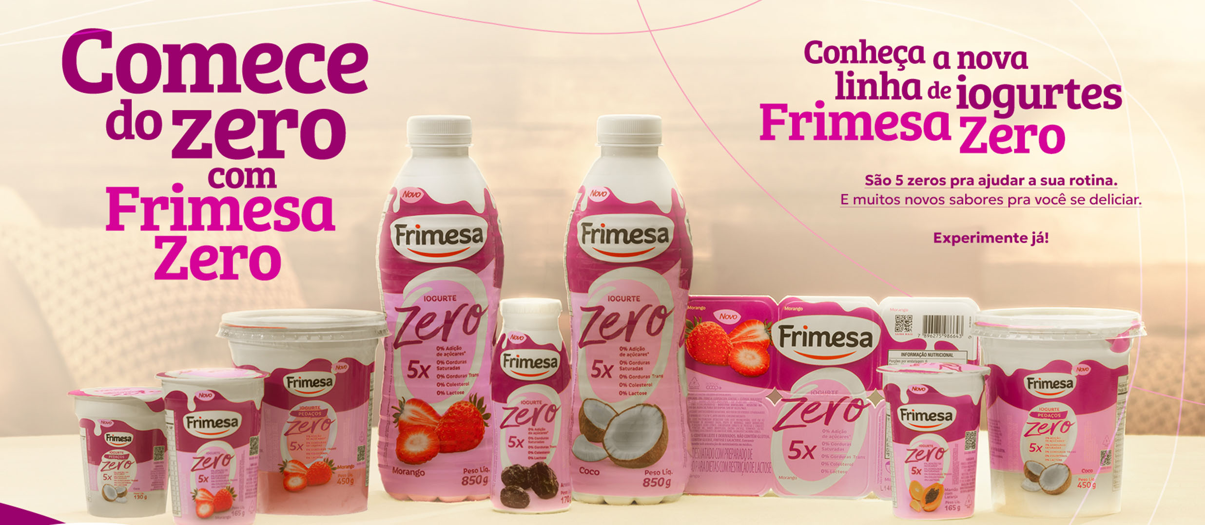 Frimesa Lança Campanha “Comece do Zero” para Fortalecer o Reconhecimento da Linha Iogurtes 5 Zeros