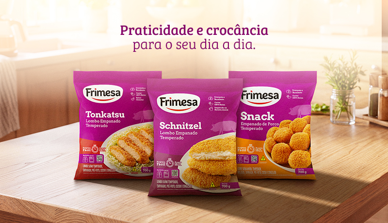 Frimesa inova o consumo familiar com o lançamento de Empanados Suínos Premium